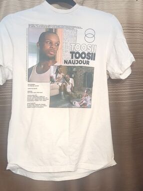 Gildan White Kids Graphic Tee with Photo Collage and Black Text